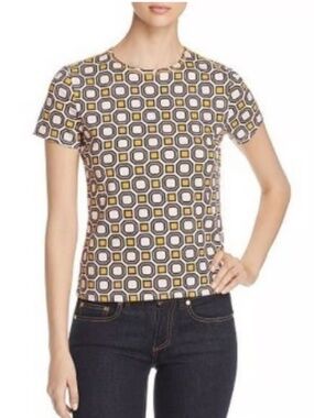 Tory Burch 'Louis' Tile-Print Tee